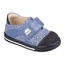 TW-410 (цв.3-черно-голубой) Полуботинки (натур.кожа)