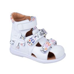 TW-274 (цв.19-белый комбинир) Туфли (закр.нос,выс.задник,нат.кожа,съемн.стел)