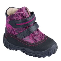 TW-521 (цв.10-малиново-черный, 22) Ботинки (станд.задн., шерст.мех, съемн.стелька)