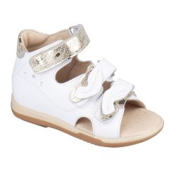 TW-140 (цв.19-бело-золотой) Туфли (откр.нос,натур.кожа)