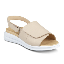 DTD-253 (цв.8-бежевый) Туфли летние открытые (пят.ремень. На велкро)